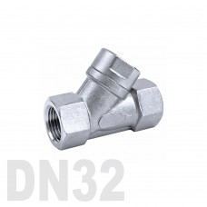 Фильтр угловой муфтовый нержавеющий AISI 304 DN32 (42.4 мм)