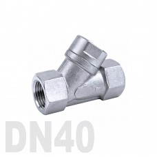 Фильтр угловой муфтовый нержавеющий AISI 304 DN40 (48.3 мм)