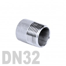 Ниппель нержавеющий приварной полусгон AISI 304 DN32 (42.4 мм)