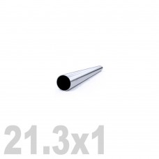 Труба круглая нержавеющая матовая AISI 304 (21.3x1x6000мм)