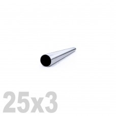Труба круглая нержавеющая матовая AISI 304 (25x3x6000мм)