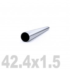 Труба круглая нержавеющая шлифованная AISI 304 (42.4x1.5x6000мм)