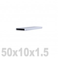 Труба прямоугольная нержавеющая матовая DIN 2395 AISI 304 (50x10x1.5x6000мм)