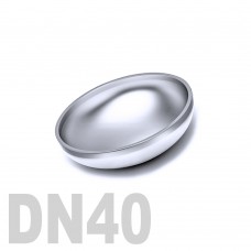 Заглушка нержавеющая эллиптическая приварная AISI 304 DN40 (40,0 x 2,0 мм)