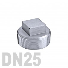 Заглушка с квадратной головкой нержавеющая [нр] AISI 304 DN25 (33.7 мм)